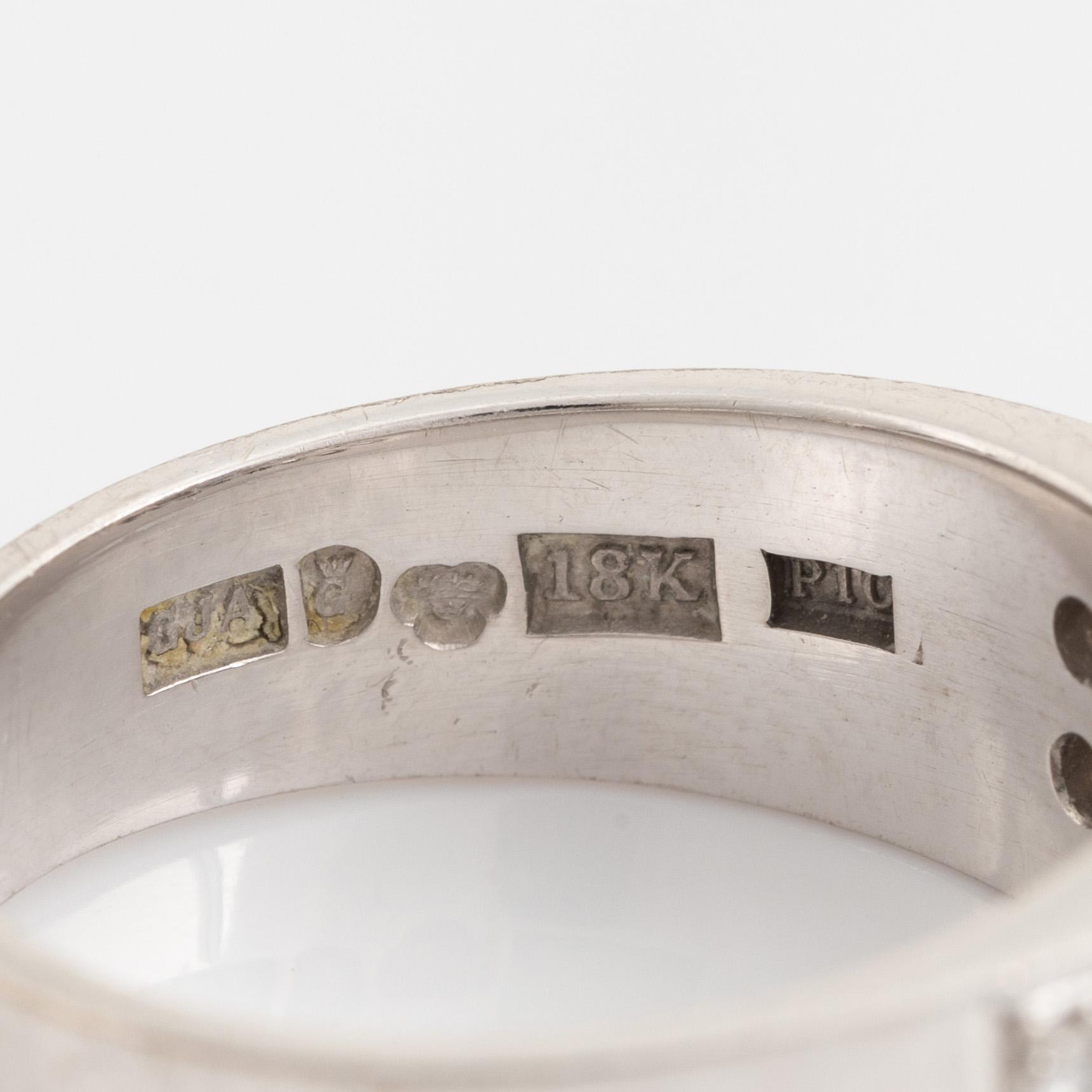 Brilliant- and eight cut diamond ring, 18K white gold.