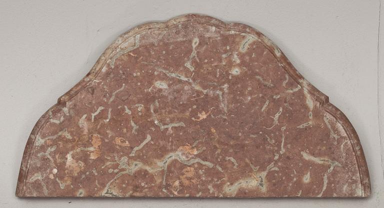 SKIVA AV RÖD KALKSTEN, Sverige, 1700-tal.