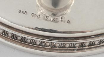 LJUSSTAKAR, ett par, silver, C G Hallberg, Stockholm, 1954. Vikt 591 g.