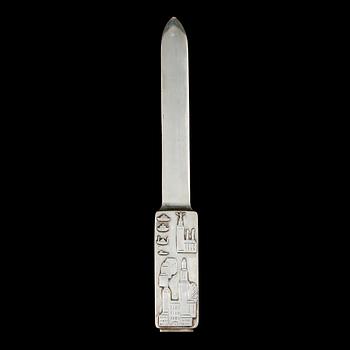 BREVKNIV, silver, Carl Fredrik Carlman, Stockholm, 1950, vikt 180 g.