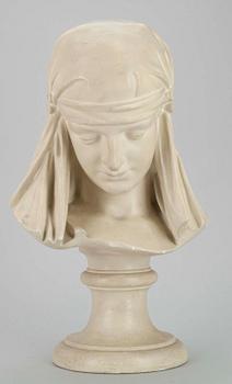 JOHANNES TAKANEN, byst, gips, ej signerad.