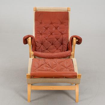 Armchair with foot stool, "Pernilla", Bruno Mathsson,