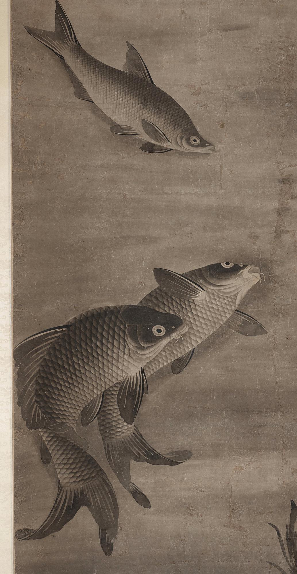 RULLMÅLNING, troligen Japan med kinesisk montering, 1800-tal.