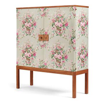 284. Josef Frank, a Swedish Modern chintz covered oak cabinet, Svenskt Tenn Sweden, probably 1930s-1940s.