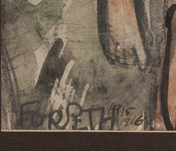 EINAR FORSETH, blandteknik, signerad och daterad 1915-1916.