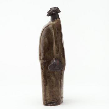 ÅKE HOLM, skulptur av stengods, "Mose med lagens tavlor", Höganäs 1950-tal.