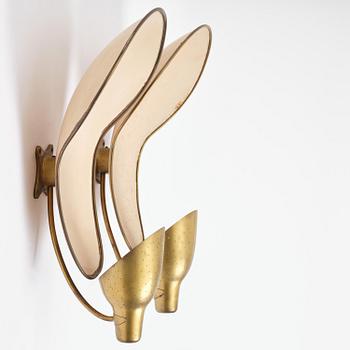Carl-Axel Acking, a pair of wall lamps model "5017", Bröderna Malmströms Metallvarufabrik, Malmö, 1940s.