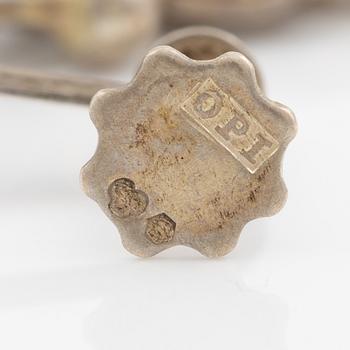 Lars Arby, four pairs of earrings, silver, Gothenburg, among others 1963 and 1967.