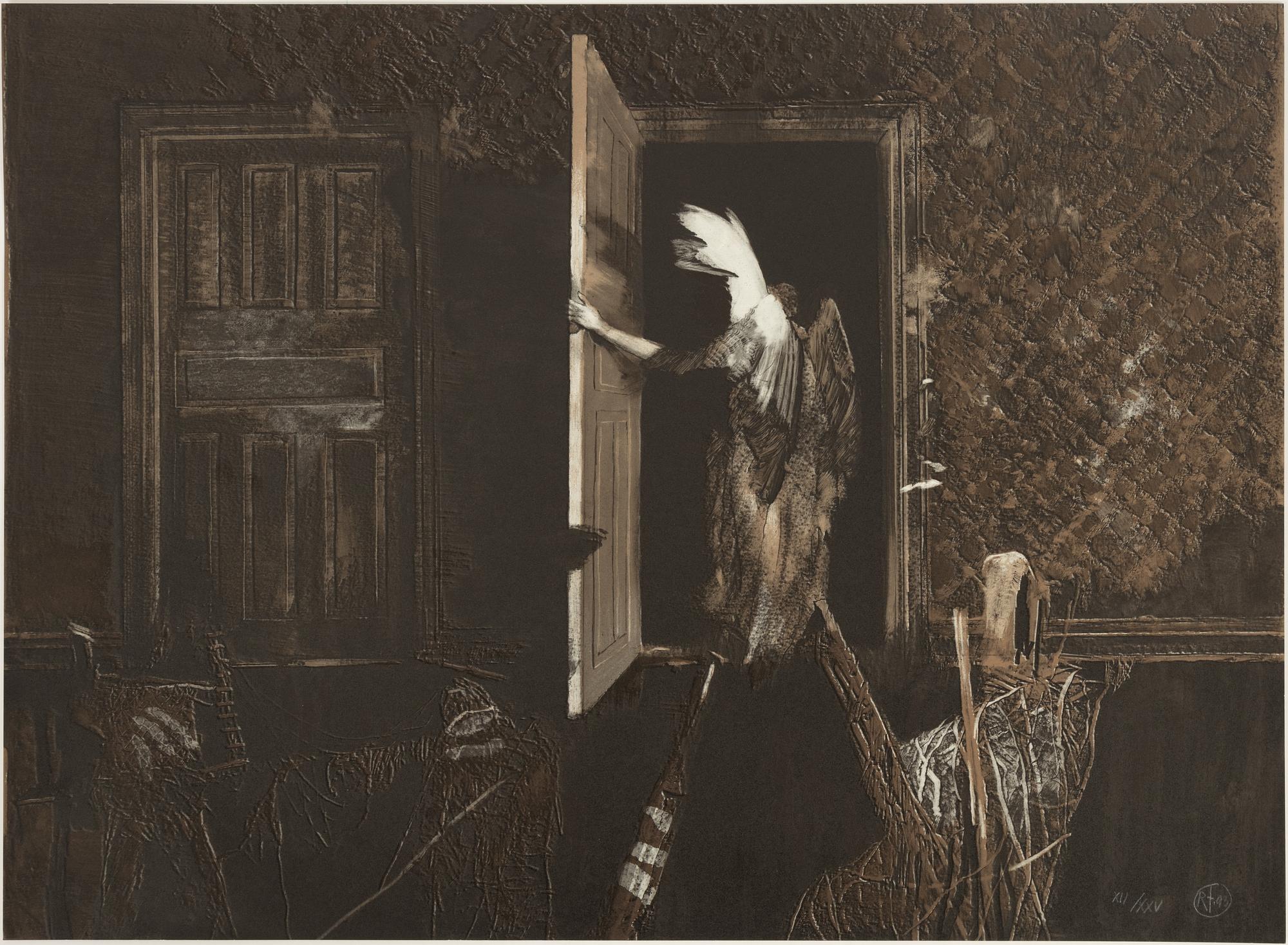 Roj Friberg, färglitografi, monogramsignerad, numrerad XII/XXV och daterad -93.