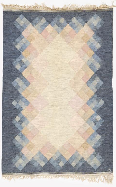 Brita Svefors, a carpet, 'Opal', flat weave, Axeco Sweden, signed S, ca 202 x 137 cm.