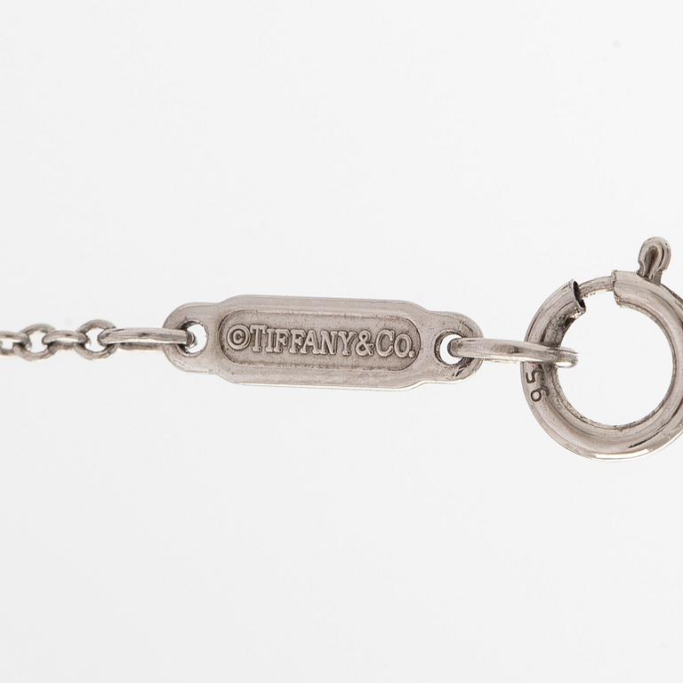 Tiffany & Co, halsband med hänge, hjärta, platina, diamanter och rosa safirer.