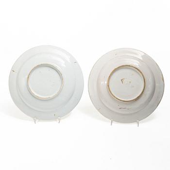 Plates, 6 pieces, faience, Kellinghusen, early 19th century.