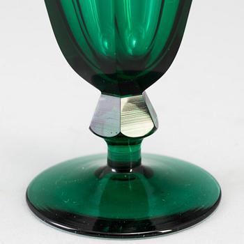 VINGLAS, 9 st "Bergh", design Elis Bergh för Kosta, 1900-talets mitt/andra hälft.