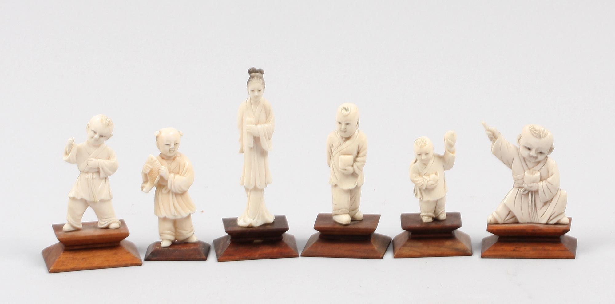 FIGURINER, 6 st. Ben. Kina.