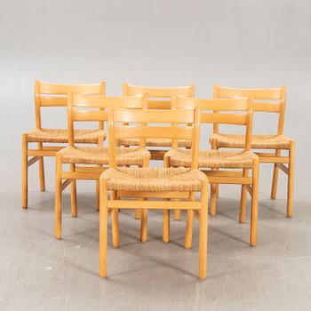 Børge Mogensen, "BM1", chairs, 6 pcs, second half of the 20th century.