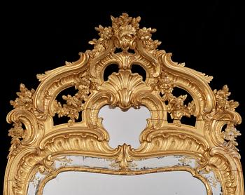 A Swedish Rococo 18th century mirror.