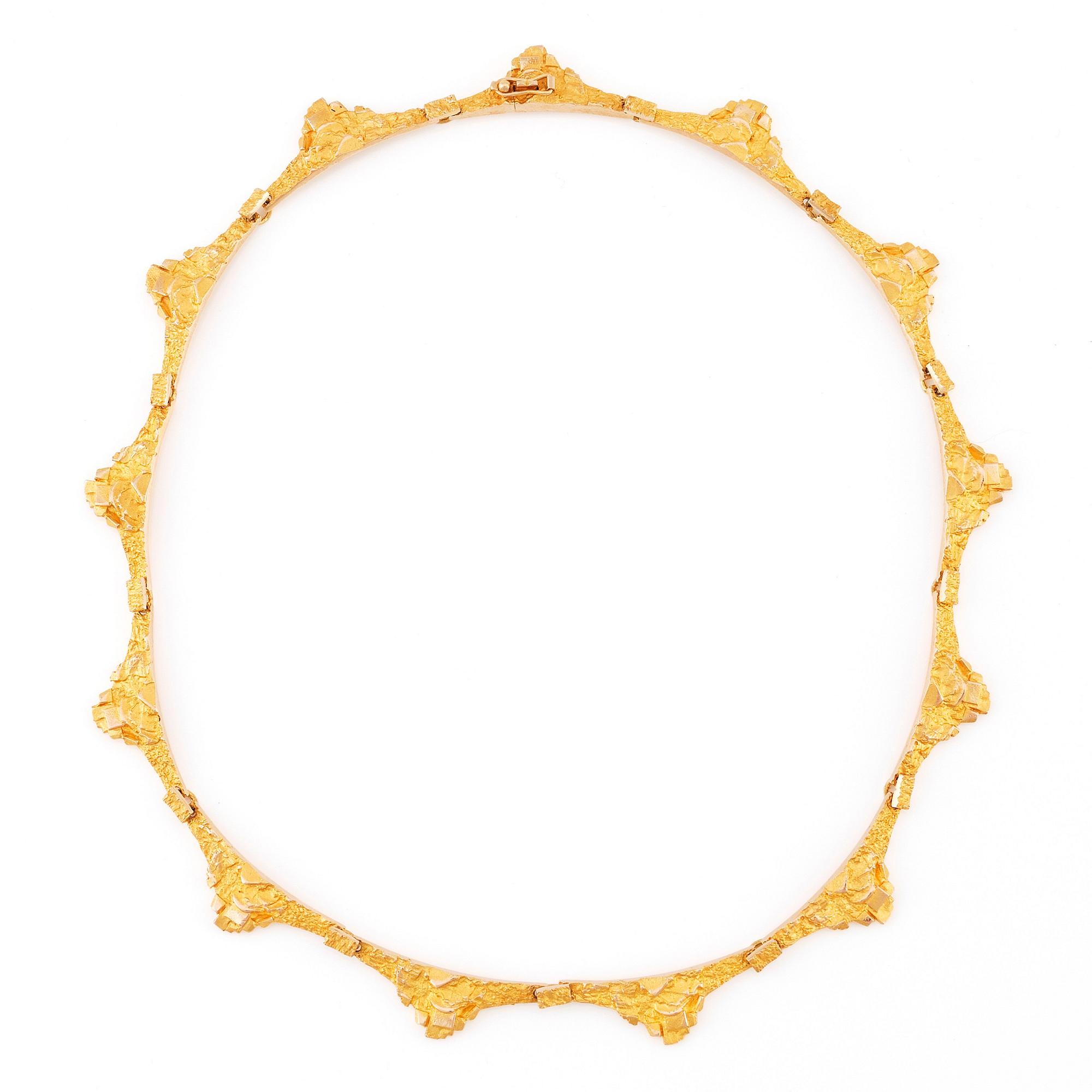 Björn Weckström, collier 14K guld "Golden Bridge", för Lapponia 1969.