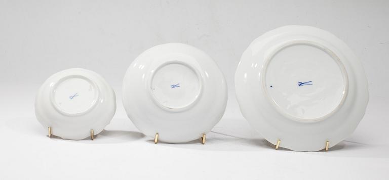 KAFFESERVIS, 19 delar, porslin, Meissen 1900-tal.