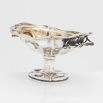 Johan Gustaf Ettinger, a parcel-gilt silver sweetmeat basket, Turku Finland 1852.