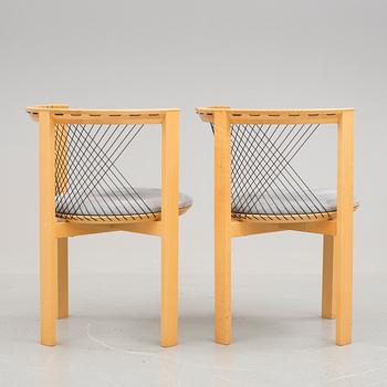 STOLAR, ett par, "String Chair", Niels Jörgen Haugesen, Danmark, 1900-talets andra hälft.