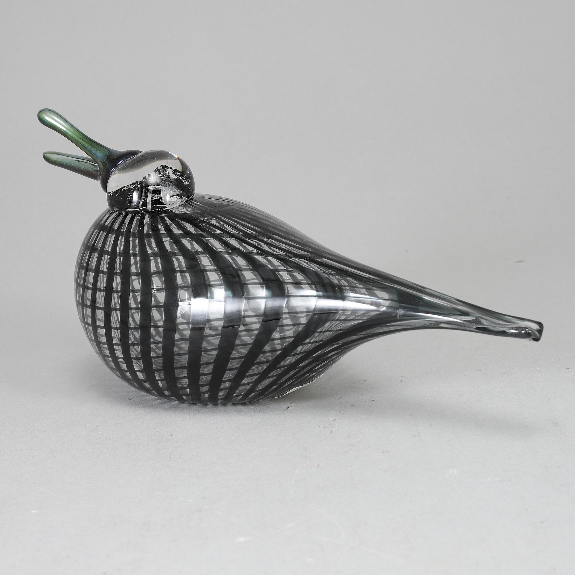 OIVA TOIKKA, glasfågel, Fiskariina, signerad O. Toikka Nuutajärvi.