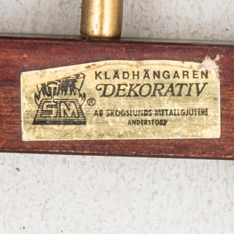 A 'Decorativ' coat hange, Skogslunds metallgjuteri, Anderstorp, 1950's/60's.