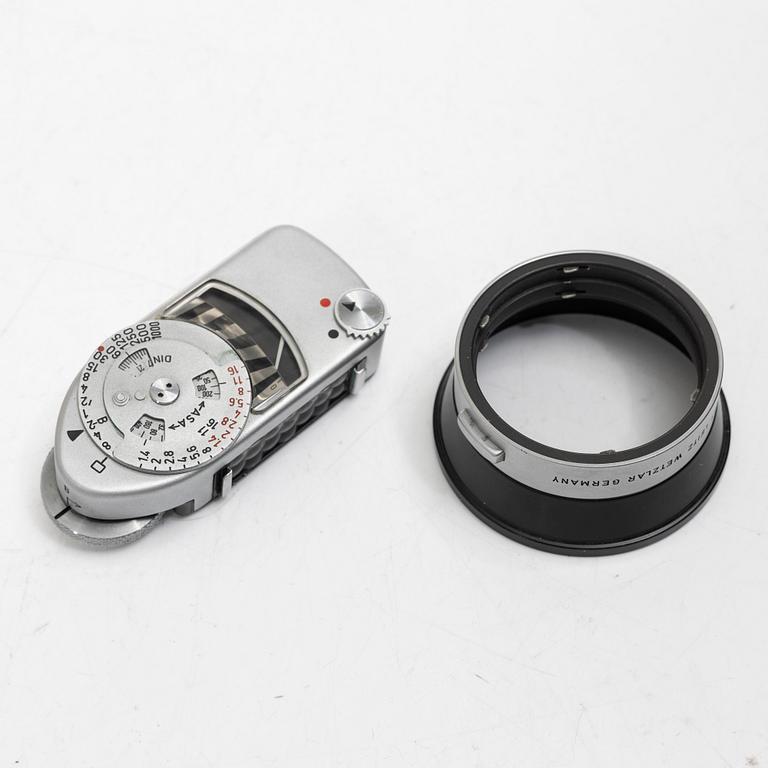 A Leica M3 camera with lens and accessories, Ernst Leitz, Wetzlar, Germany, 1960.