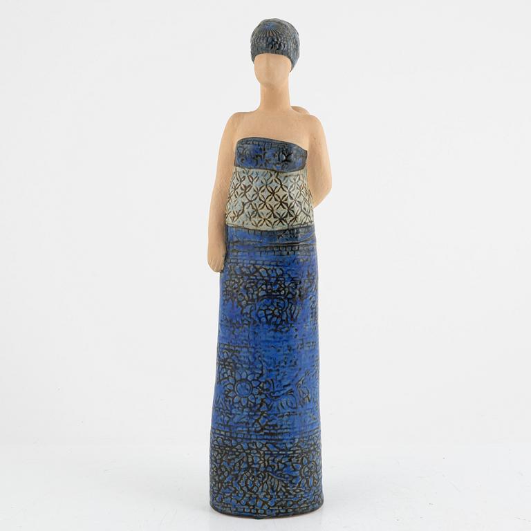 Lisa Larson, a stioneware sculpture, "Kvinna med barn", Rörstrand, Sweden.
