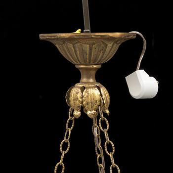 An early 20th century jugend ceiling light.