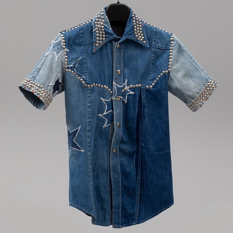 A studded denim shirt worn by Benny Andersson from ABBA.