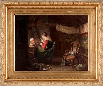 HANNA WINGE, olja på duk, sign o dat 1870.