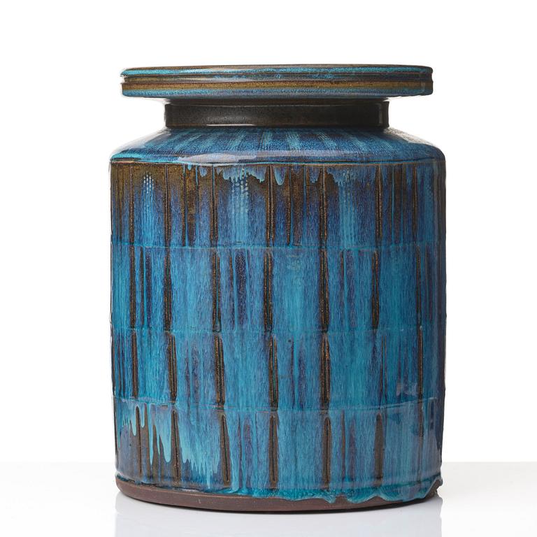 Wilhelm Kåge, a "Farsta" stoneware jar, Gustavsberg studio, Sweden 1959.