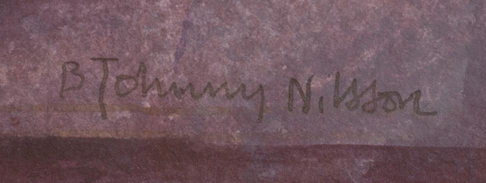 BERT JOHNNY NILSSON, watercolour signed.