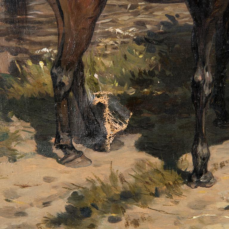 JOSEF VON BRANDT, öljy kankaalle, signeerattu ja päivätty 1883.