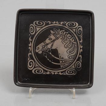 Sven Jonson, a set of twelve "Facett" stoneware vases and bowls, Gustavsberg.