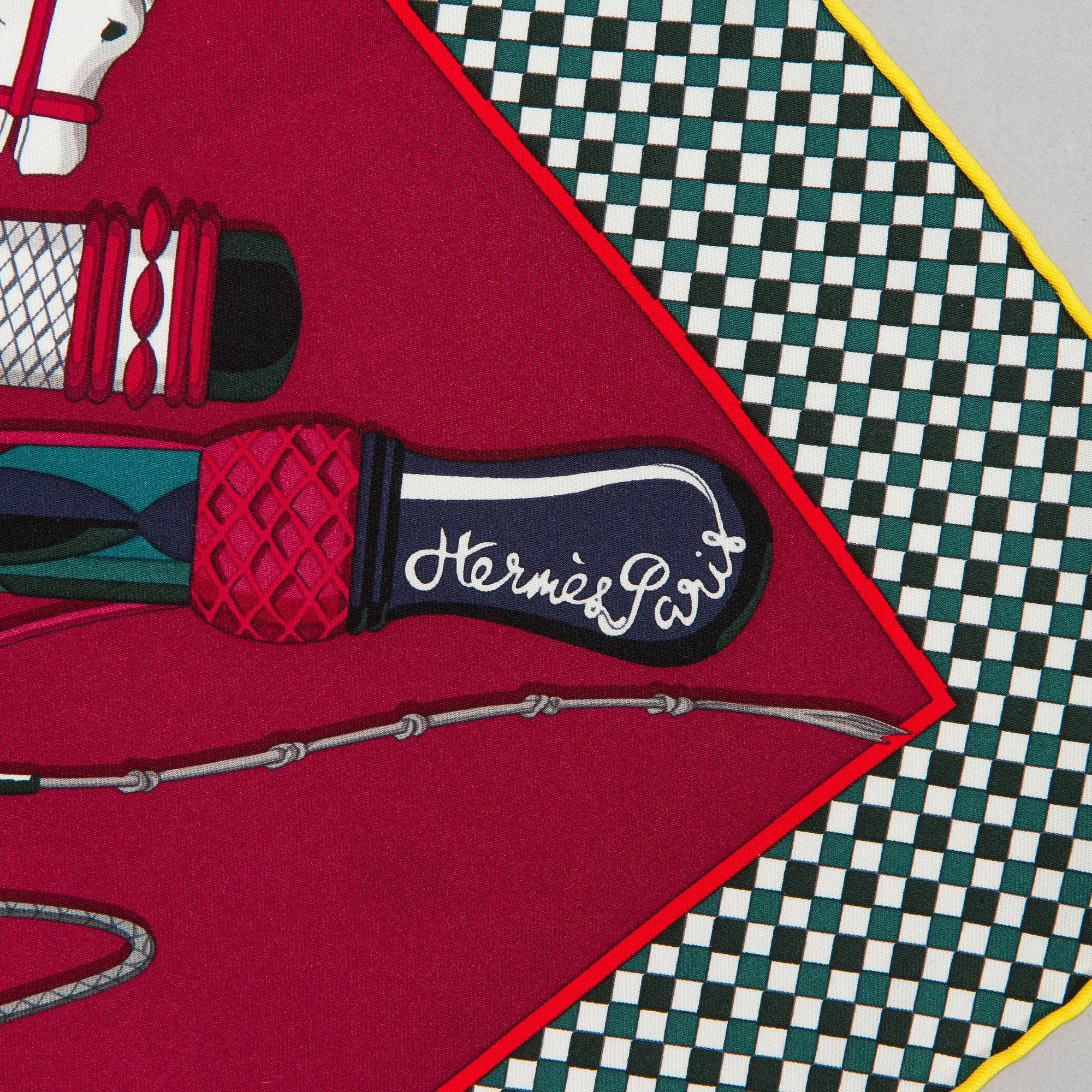 Hermès, scarf, "Fouets et Badines".