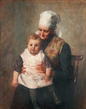 58. Emma Ekwall, In grandmother's lap.