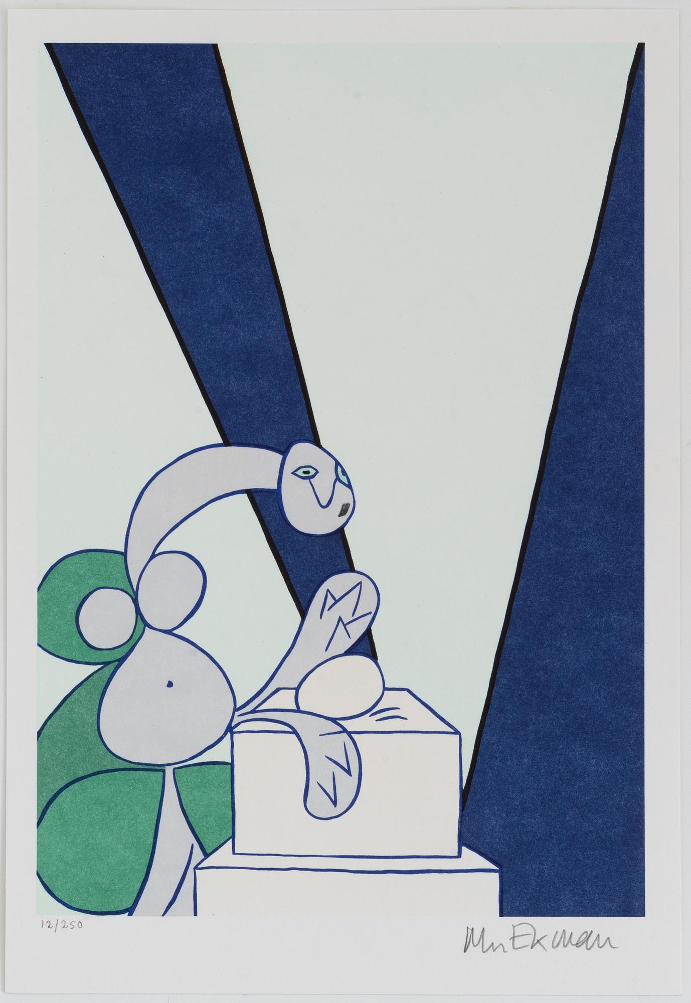Marie-Louise Ekman, lithograph in colours, 2021, signed 12/250.