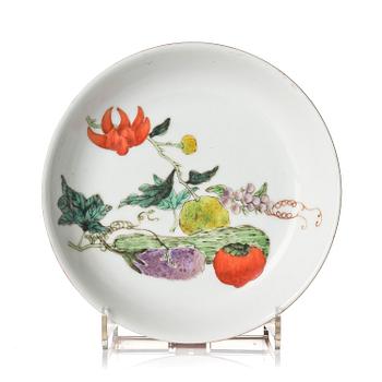 1170. An enamelled 'vegetable dish', China, presumably Republic.