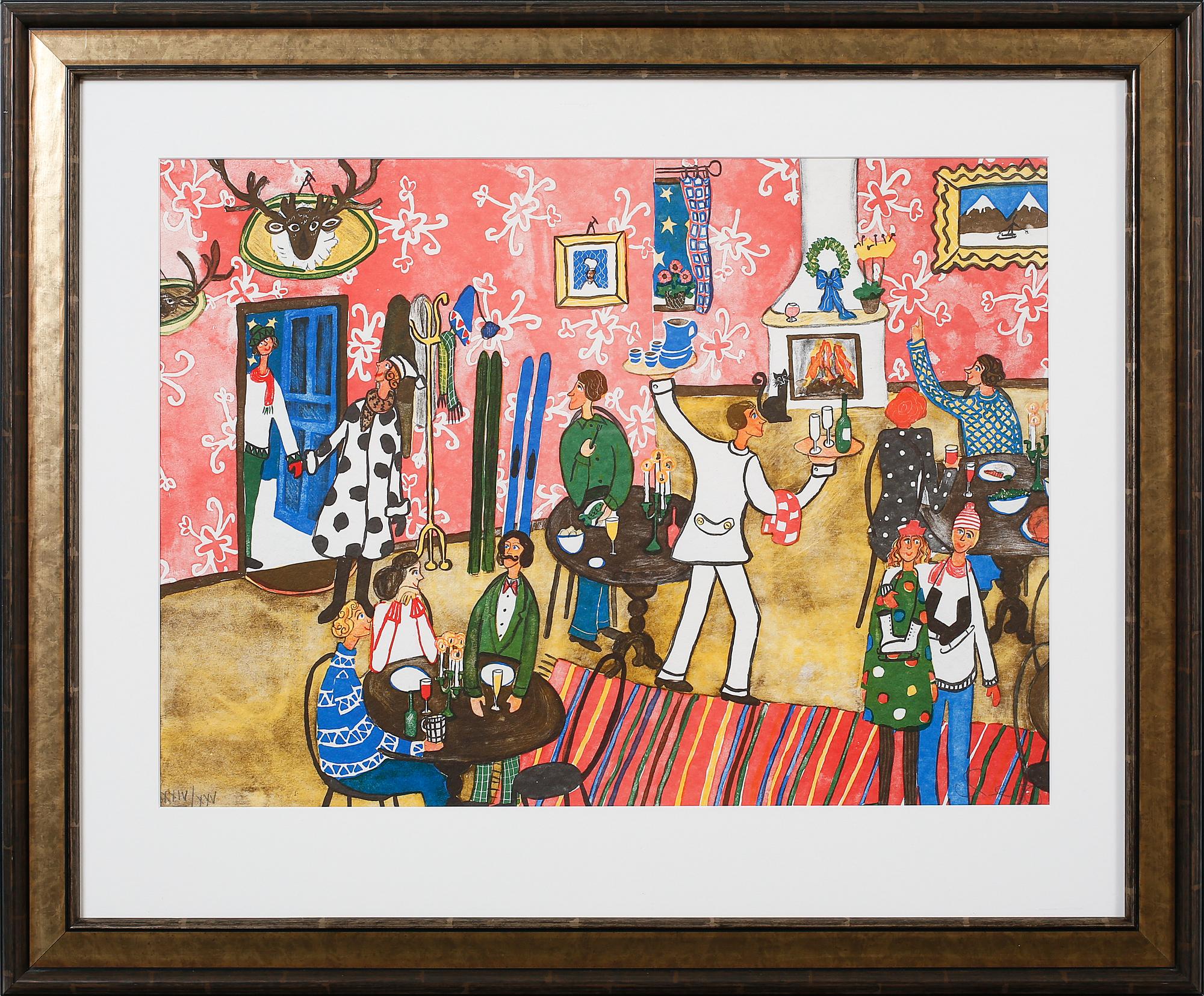 MARIKA LANG, färglitografi, signerad och numrerad XXIV/XXV.