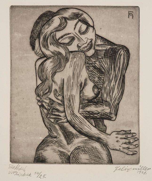 Conrad Felixmüller, "Gelibte frau".