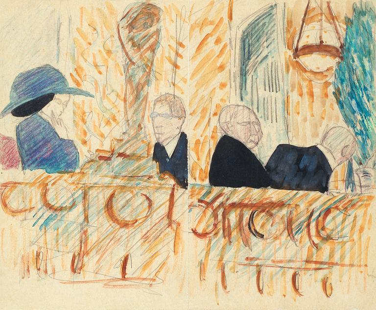 Hilding Linnqvist, "Motiv från Berns Salonger".