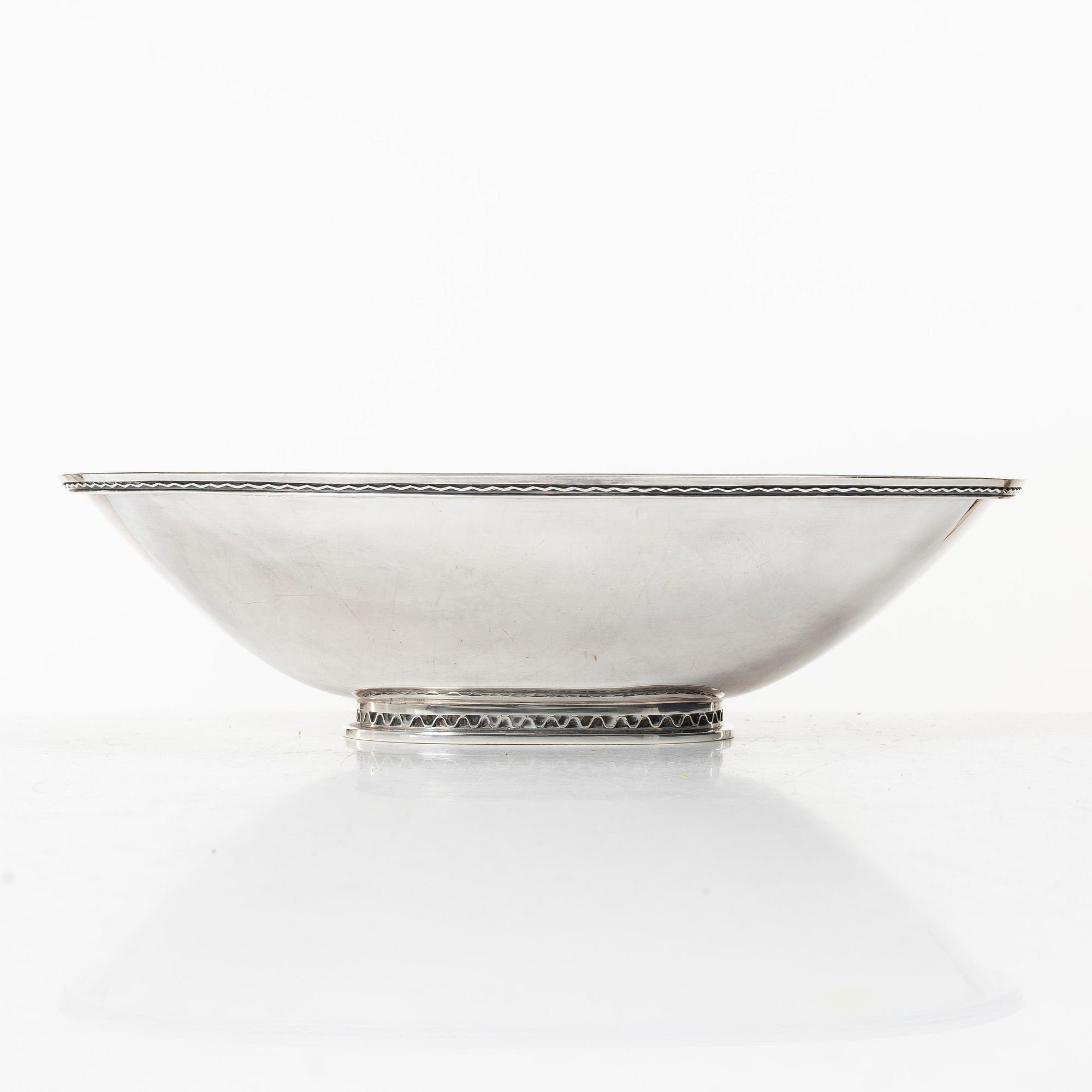 Eric Råström, Skål, silver, firma CG Råström, Stockholm 1975.