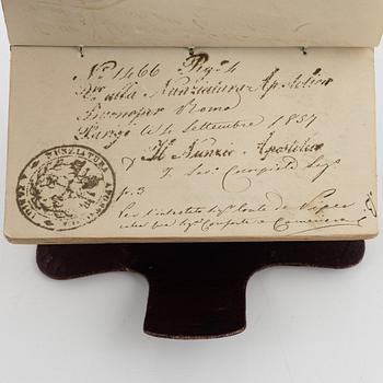 Pass, nr 221, för greve och grevinnan Piper, 1857.