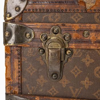 Louis Vuitton, a monogram canvas trunk from around year 1900.