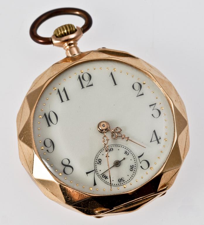 FICKUR, guld 18k. 1900-talets början.