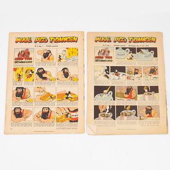 Serietidningar, "Musse Pigg Tidningen", 22 st, 1937-1938.
