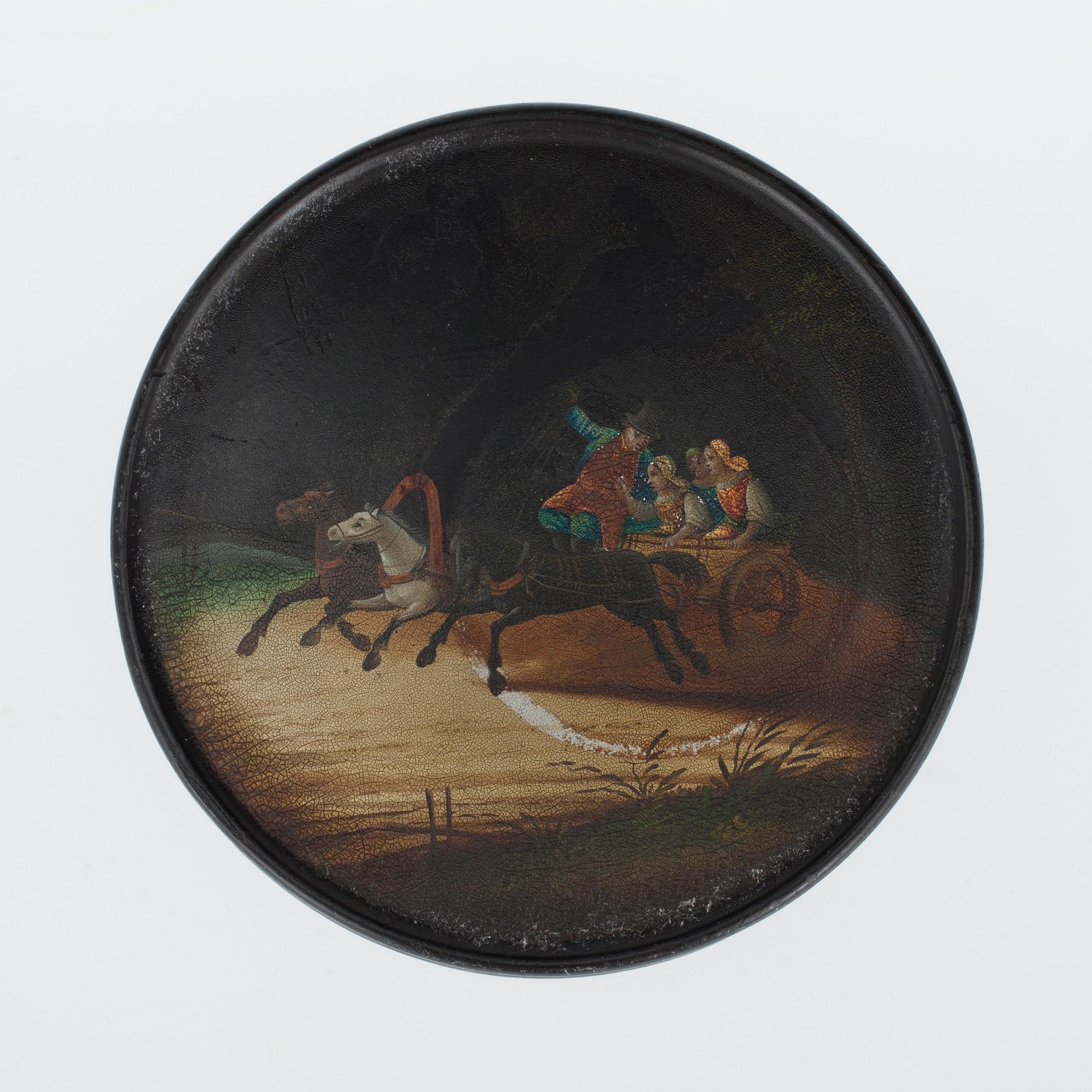 TEEPURKKI, lakkatyö, Vishniakov, Venäjä noin 1880-luku.