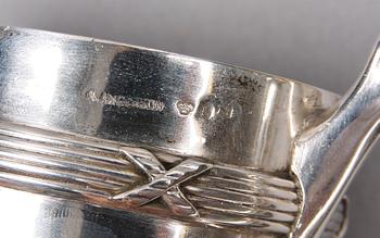 KAFFESERVIS, 3 delar. Silver, jugend,  K Andersson, Stockholm, 1907.