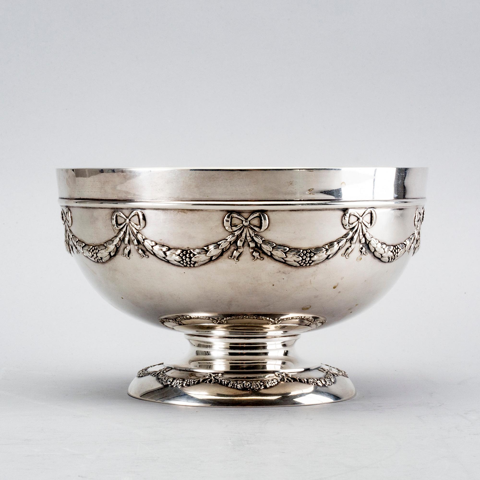 CG Hallberg, bowl, silver, 1902.